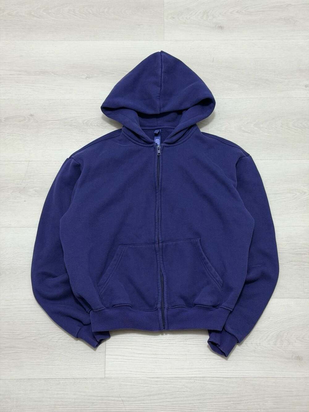 SKIMS Cotton Fleece Full Zip Hoodie in Purple Small
